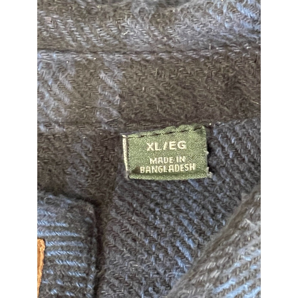ORVIS Big Bear Flannel Shirt Jacket Shacket Mens XL Blue Plaid Heavy Weight‎ - Picture 3 of 15